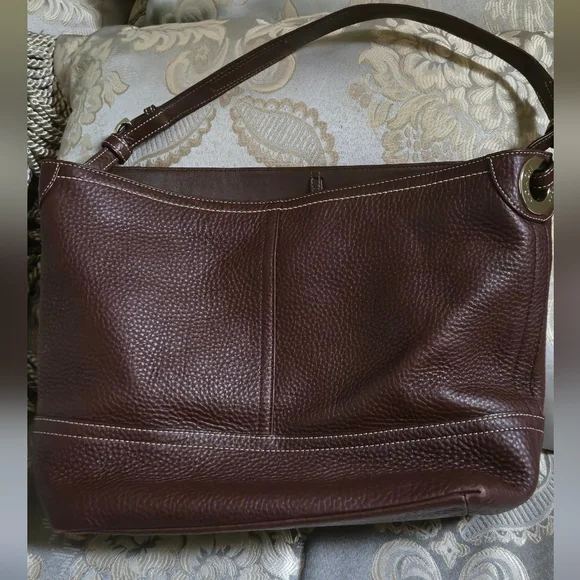 Coach Soho Hobo shoulder bag in brown maple pebbled leather silver hardware - Picture 2 of 7